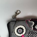 Thirty One Gifts gray, black, white and pink patchwork owl coin purse Gray Photo 1