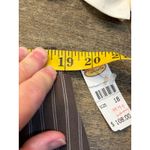 Talbots ‎ Brown And What Pinstripe Pencil Skirt Size 18 Italian Fabric Career Photo 9