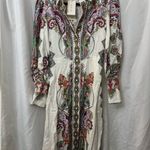 Chic White Paisley Long Sleeve Dress ( not Belt) Photo 5