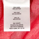 Ellen Tracy  Pink Coral Linen Blend Flap Chest Pockets 1/2 Zipper Top Medium Photo 3