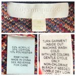 Adyson Parker  Cardigan Open Front Heavy Knit Blue Red Multi Women’s Size 3X Photo 8