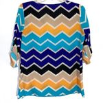 Hello Miss  Multicolor Chevron Blouse Small Photo 2