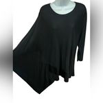 Alfani  Black Asymmetrical Poncho Pullover Sweater Size XL Rayon Blend Photo 1