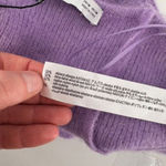 ZARA NWT Women's Alpaca Wool Blend V-Neck Bralette Crop Top Purple Size Medium Photo 7