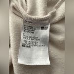 Uniqlo NWOT  cream velour set crew sweatshirt wide leg elastic waist pants L Photo 3