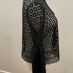 J.Crew Black Lace Blouse with Flared Sleeves Photo 5