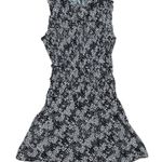 Madewell NWT Women's Smocked Crewneck Mini Dress in Floral Black Size 4 Photo 3