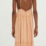 ZARA  HALTER NECK LONG DRESS WITH RUFFLES SIZE XS NWOT  Photo 1