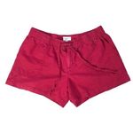 Liz Claiborne  Petite Red Linen Blend Drawstring Shorts Photo 0