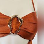 Commense metal Detail Brown One Piece Swim Suit Size L NWT! Size L Photo 4