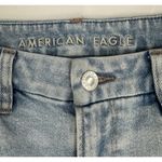 American Eagle Curvy MOM Jeans Distressed High Rise Raw Hem Size 10 Denim Photo 1