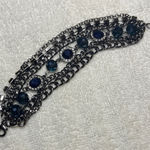 Vera Wang Simply  Multi-strand Blue and Silver Tone Chain Bracelet Photo 0