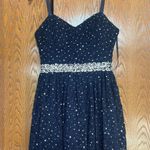 B. Smart Navy Blue Sparkle Dress Photo 0