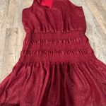 Chloe Oliver  medium red sparkly dress Photo 2