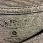 Realtree  Shirt Mens XL Gray Short Sleeve Antlers Logo American Flag Hunting USA Photo 3