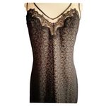 Victoria's Secret  Black Lace Slip Dress Nude Illusion Mesh Nightgown Small EUC Photo 3
