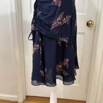 Derek Lam 10 Flowy Crosby Dark Romantic Fairy Cottagecore Ruched Dress Navy Sz 2 Photo 5