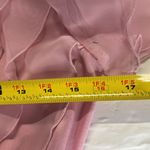 JCPenney Fashion vintage 70s Pink Chiffon ruffle floor length Dress prom costume Size 12 Photo 14