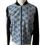 Rapha x Liberty Gray‎ Geometric Print Bomber Jacket Women's S Cycling Style Zip Black Size M Photo 0