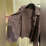 Maggie Barnes Plus Vintage Purple Pink Plaid Button Up Jacket 1X Photo 2