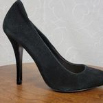Steve Madden Womens Shoes Size 8M Black Suede Pointed Toe Slip On Heels Photo 0