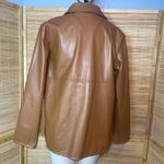 Ci Sono tan camel pleather jacket shirt shacket NWT woman’s medium faux leather Photo 1