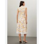 Rachel Parcell NEW  Sleeveless Floral Midi Shirt Dress Ivory Yellow Photo 8