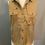 Vintage Ralph Lauren RL Women's Khaki Vest Utility Safari Fishing Cargo Vest Tan Photo 8