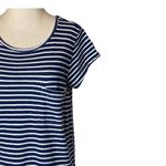 Joie  Blue And White Striped Cotton‎ Short Sleeve Pullover Mini T Shirt Dress S Photo 3