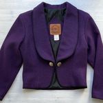 Vintage 80s Western Style Purple Wool Stitched Blazer S Photo 0