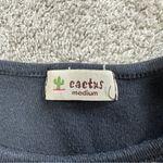 Cactus Women’s Y2K Style Italy Graphic Baby Tee 3/4 Sleeve in Black M Size M Photo 9