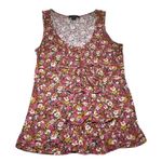 Forever 21 Cute XXI FOREVER Floral Tank Top Size Medium M Womens Juniors Ruffles Photo 0