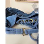 Time and Tru Slate Blue Textured Lace Up Cutout One Piece Swimsuit Size Large Photo 8