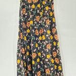 T Tahari NEW  A-Line Skirt Black/Rust Floral Print Side Split Size 2 Modest Fairy Photo 13