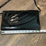 La Regale ‎ faux patent black leather shoulder bag /clutch Vintage Photo 8