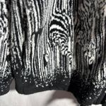 VTG Mazmania Zebra Print Fleece Jacket Full Zip White Black 90s Art to Wear M Size M Photo 7