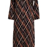 ZARA  Trafaluc Geo Plaid Asymmetrical Retro Style Dress Photo 4