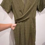 Anthropologie LE LIS Confetti Olive Green Jumpsuit  Photo 2