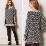 Anthropologie  Moth • Black White Staccato Stripe Tunic Sweater Photo 1