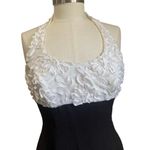Vintage Y2K Niki Originals Black & White Halter Formal Maxi Gown Sz 6 Photo 1