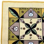 Momoko Sakura Kawaii Green Tea Bandana Scarf 18x17.5” Yellow Photo 2
