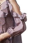 French Connection Elao Voile Cold Shoulder Top Size Small Photo 6