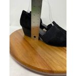 Eileen Fisher Black Suede Elastic Strap D'Orsay Block Heel Pumps Shoes 7.5 Photo 9