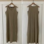 J. JILL Sleeveless Tank Henley Maxi Dress Cotton Minimalist Sleeveless Size S Tan Photo 1