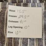 Briggs New York Briggs Blue Striped Linen Blend Pants Sz Large Preppy Blue Stripe Pants Photo 2