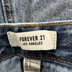 Forever 21 Denim Skirt Mini Jean Straight Medium Wash Button Down Blue Small Photo 2