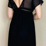 Paradise Black Mesh Swim Cover Mini Sheer Dress Photo 4