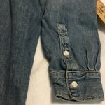 ZARA Blue Denim Oversized Long Sleeve Button Front Shirt Dress Tunic Top XS Photo 8