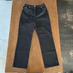 Women’s Vintage St. John Sport Black Denim 2 Piece Suit Jacket Trouser Pants 2 P Photo 6