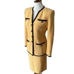 St. John  Collection Vintage Suit 6 Small Set Classic Blazer Skirt Jacket Knit Photo 8